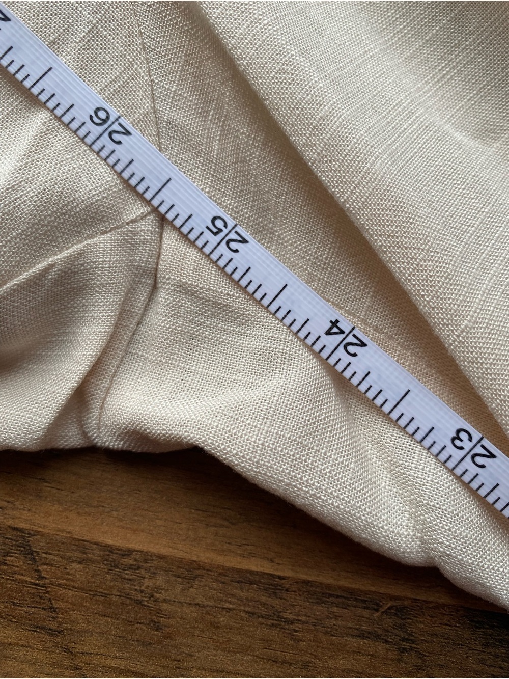 H&M Neutral Beige Wide-Leg Linen-Blend Pants - Picture 8 of 8